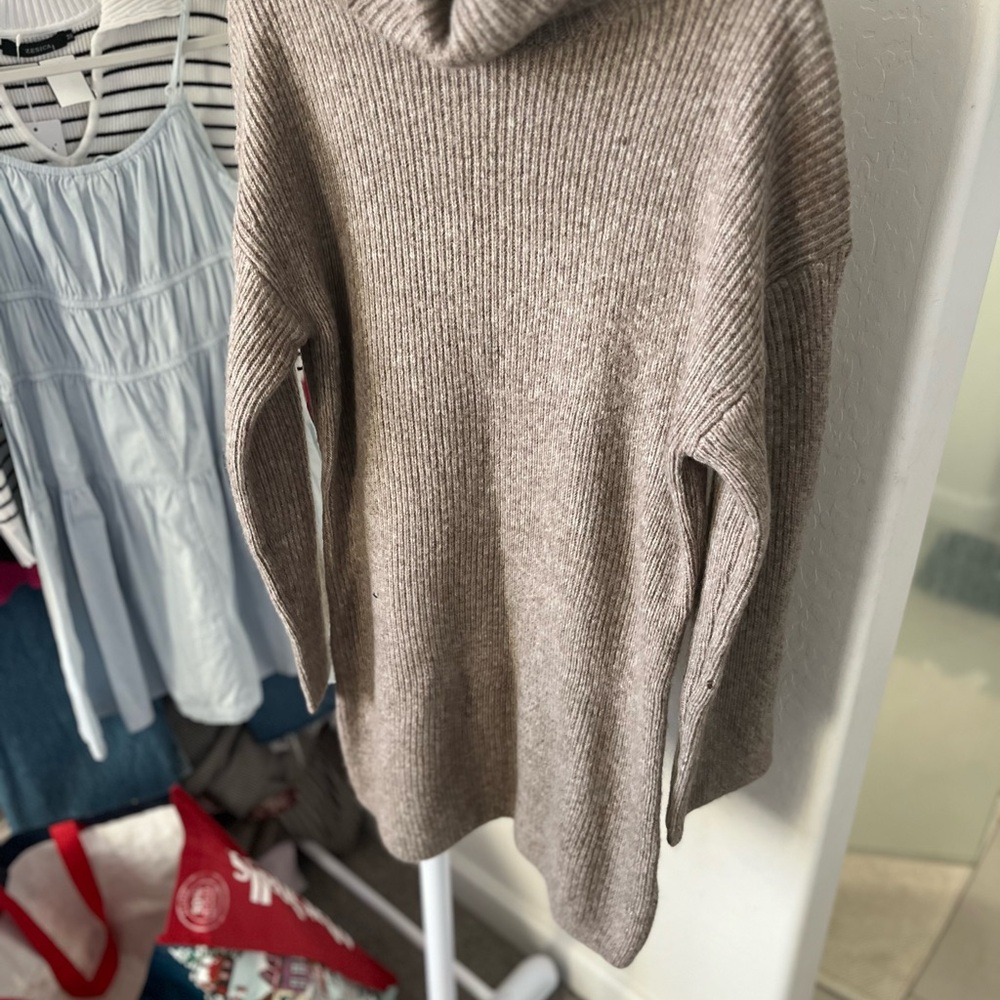 Abercrombie & Fitch Tan Cowl Neck Sweater